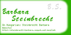barbara steinbrecht business card